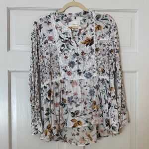 Anthropologie Multicolor Floral Blouse